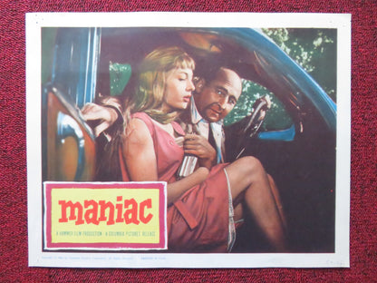 MANIAC US LOBBY CARD FULL SET HAMMER KERWIN MATHEWS NADIA GRAY 1962