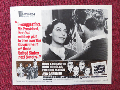 SEVEN DAYS IN MAY US LOBBY CARD FULL SET BURT LANCASTER KIRK DOUGLAS 1963