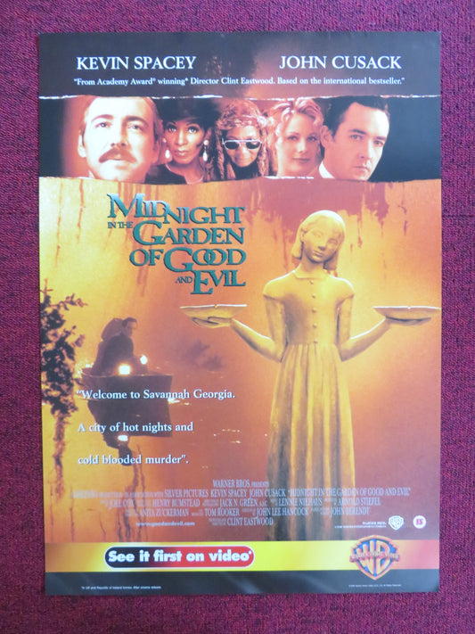 MIDNIGHT IN THE GARDEN OF GOOD AND EVIL VHS VIDEO POSTER KEVIN SPACEY 1998