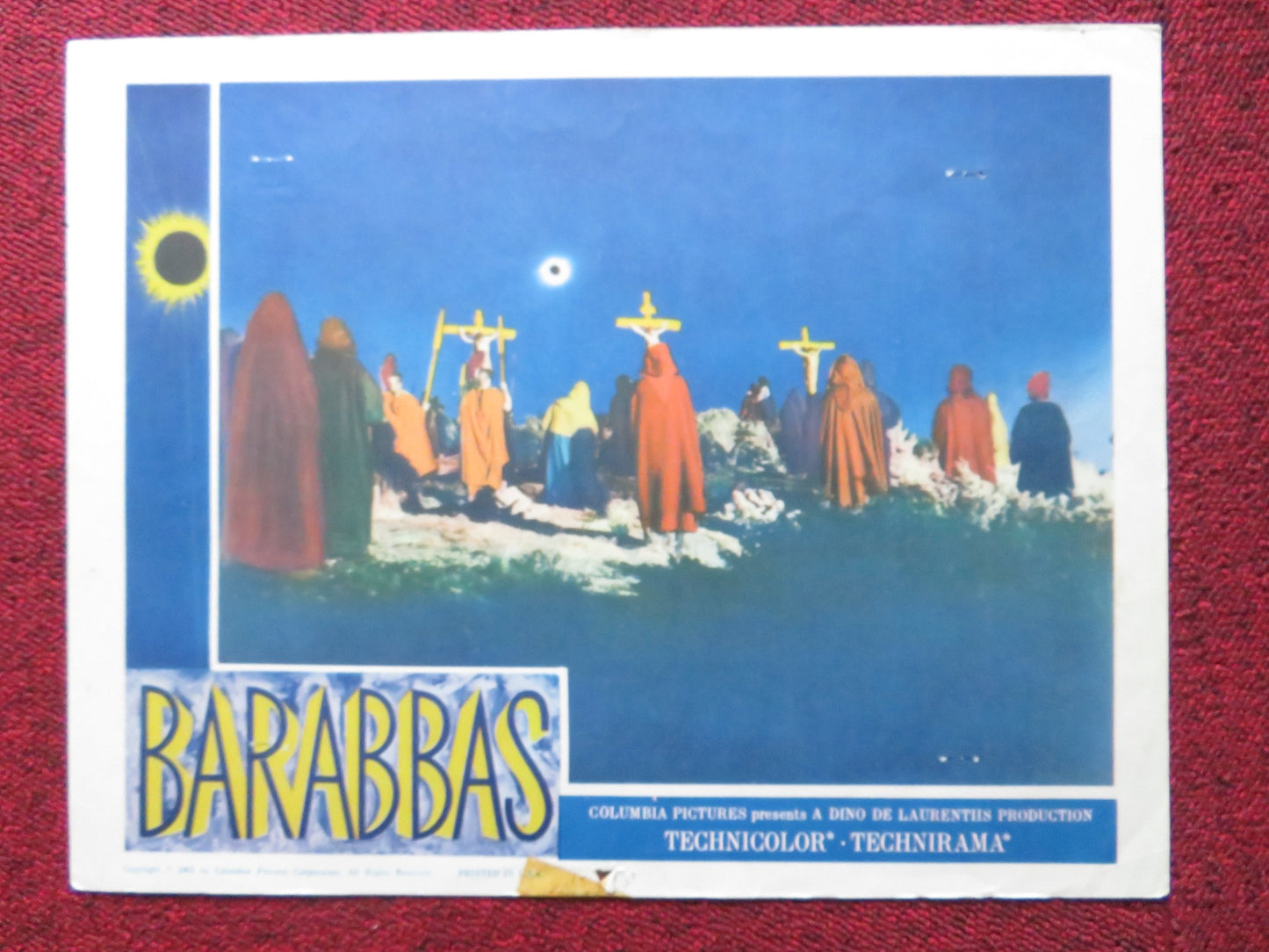 BARABBAS US LOBBY CARD FULL SET ANTHONY QUINN SILVANA MANGANO 1962