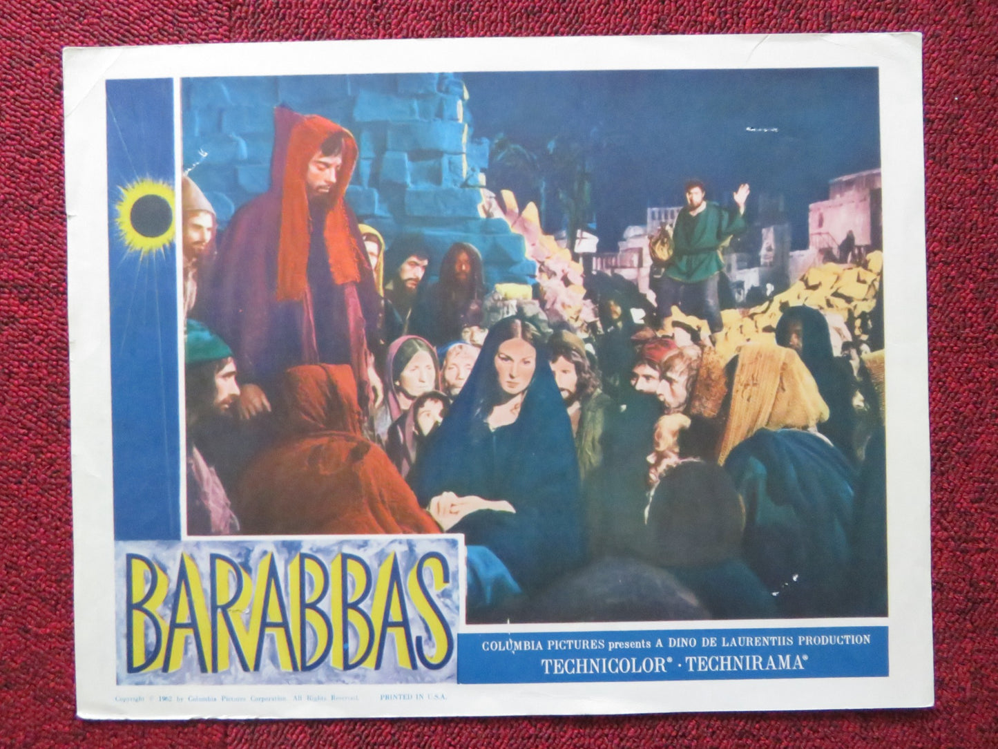 BARABBAS US LOBBY CARD FULL SET ANTHONY QUINN SILVANA MANGANO 1962