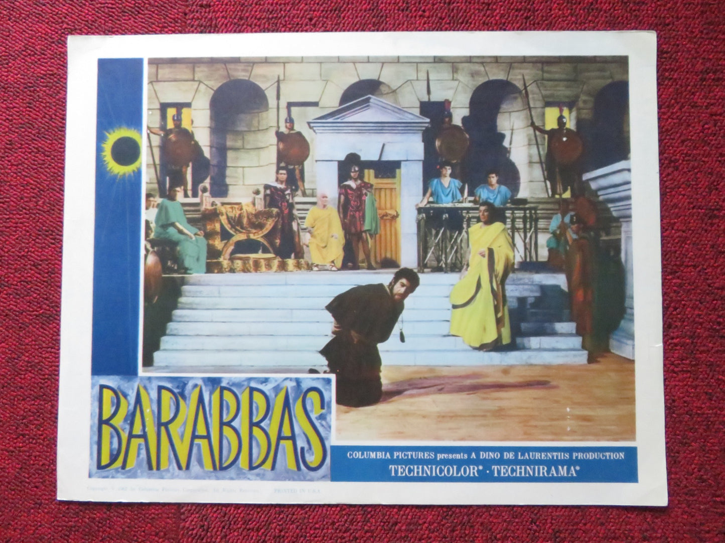 BARABBAS US LOBBY CARD FULL SET ANTHONY QUINN SILVANA MANGANO 1962