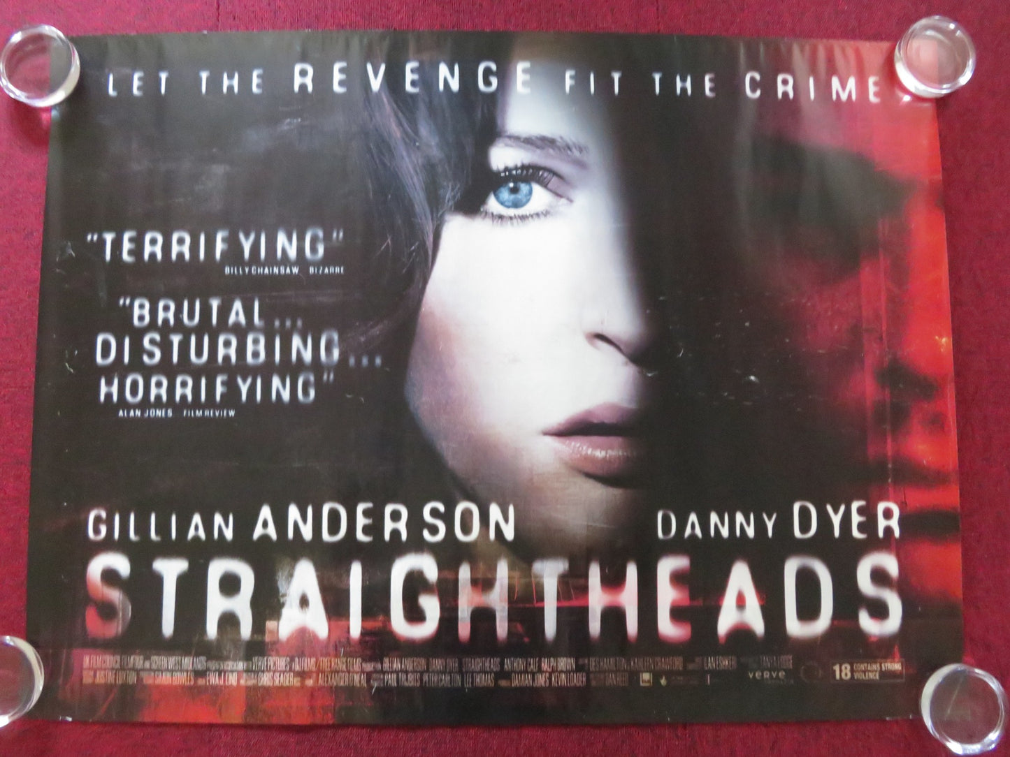 STRAIGHTHEADS UK QUAD ROLLED POSTER GILLIAN ANDERSON DANNY DYER 2007