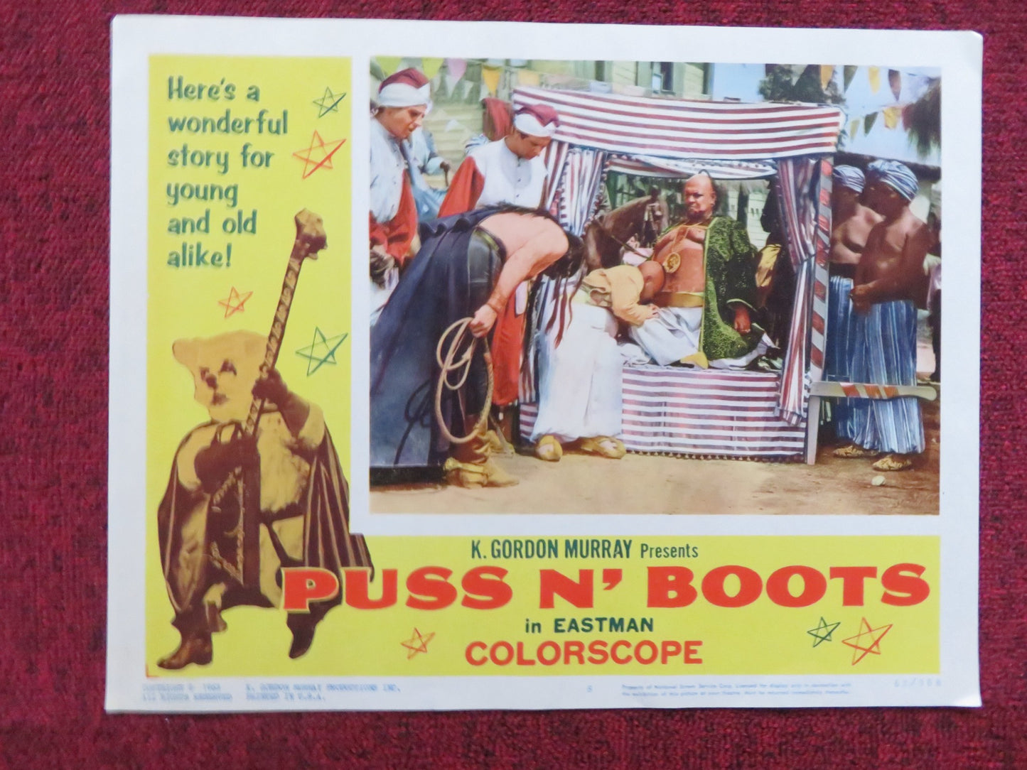 EL GATO CON BOTAS / PUSS N' BOOTS US LOBBY CARD FULL SET K. GORDON MURRAY 1963