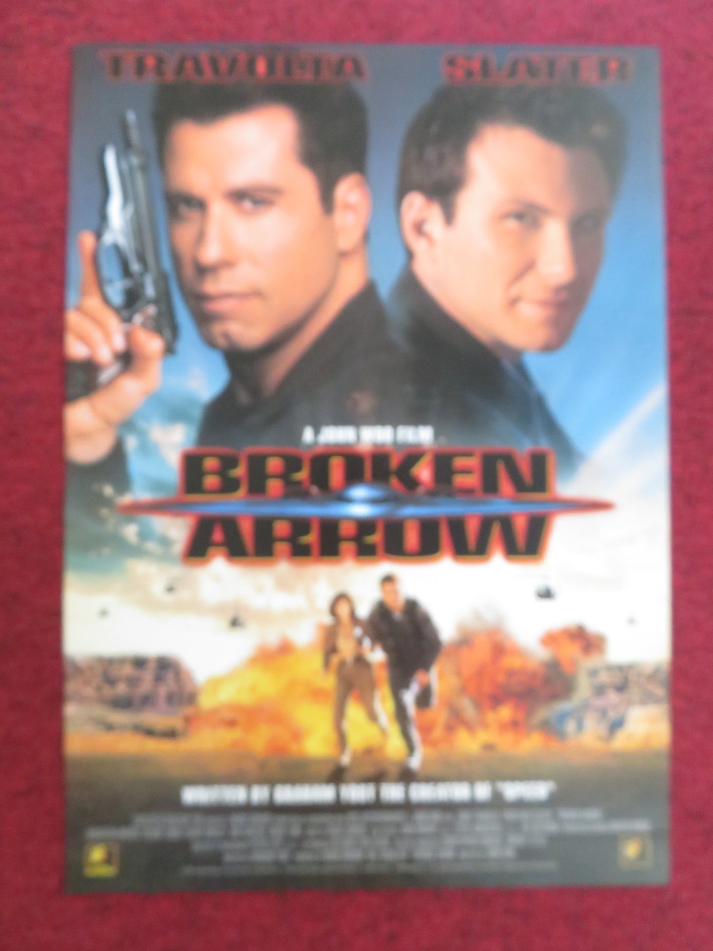 BROKEN ARROW VHS VIDEO POSTER JOHN TRAVOLTA CHRISTIAN SLATER 1995