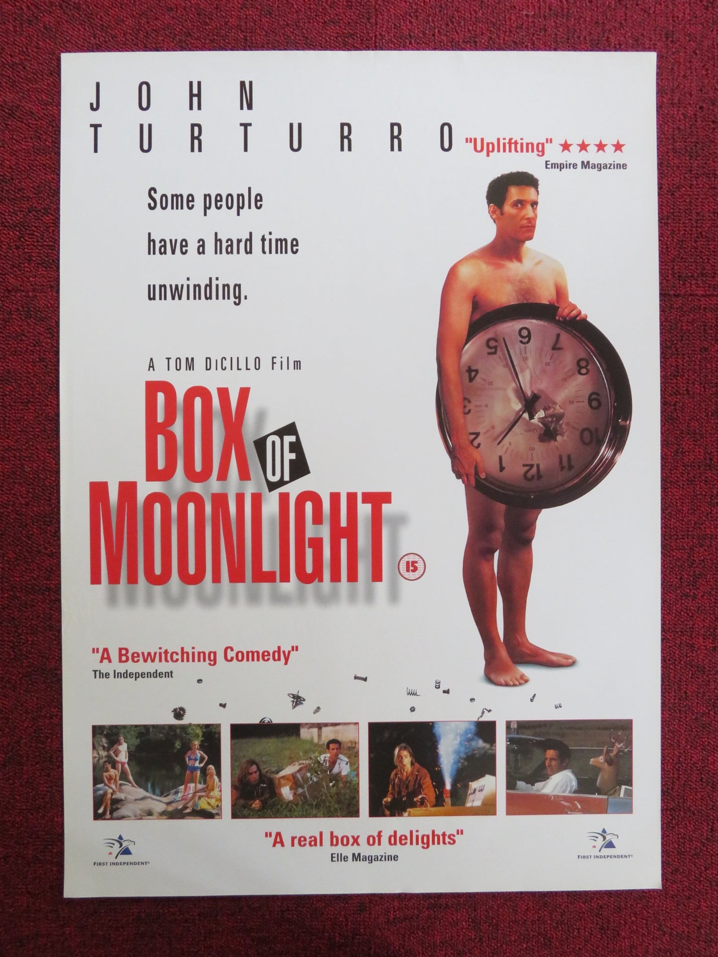 BOX OF MOONLIGHT VHS VIDEO POSTER JOHN TURTURRO SAM ROCKWELL 1996