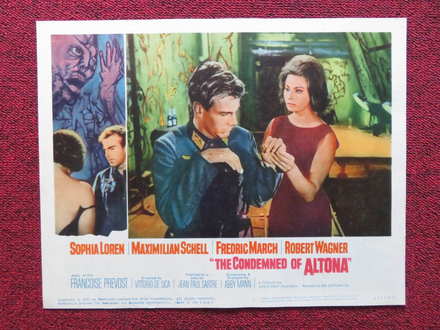 THE CONDEMNED OF ALTONA US LOBBY CARD FULL SET SOPHIA LOREN M. SCHELL 1963