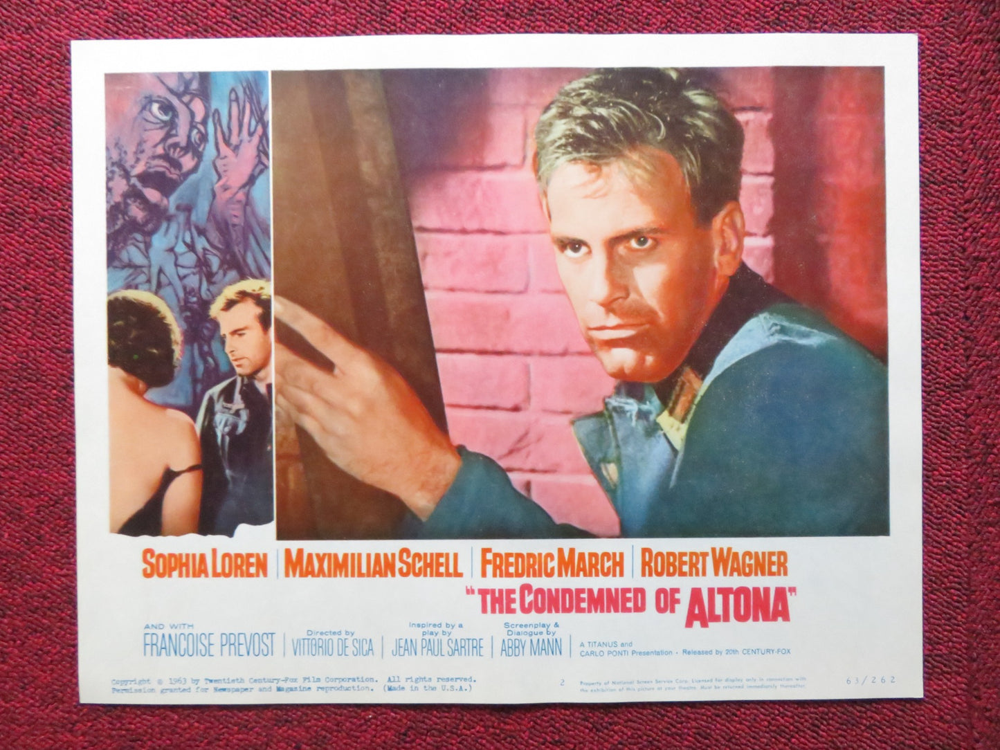 THE CONDEMNED OF ALTONA US LOBBY CARD FULL SET SOPHIA LOREN M. SCHELL 1963