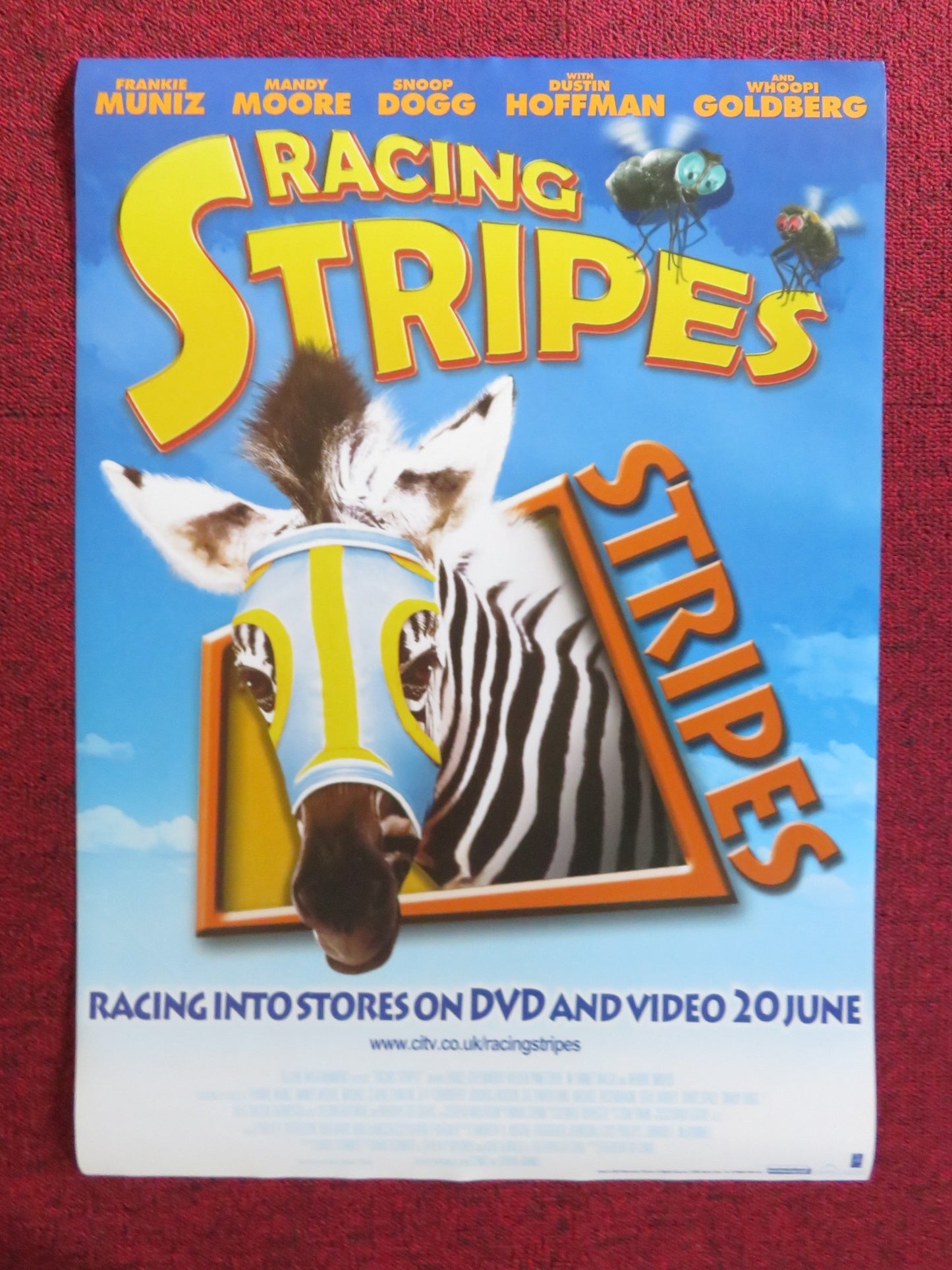 RACING STRIPES DVD & VHS VIDEO POSTER SNOOP DOGG DUSTIN HOFFMAN 2005