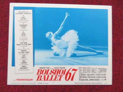 BOLSHOI BALLET '67 US LOBBY CARD FULL SET NATALIA BESSMERTNOVA Y.GRIGORIEV 1966