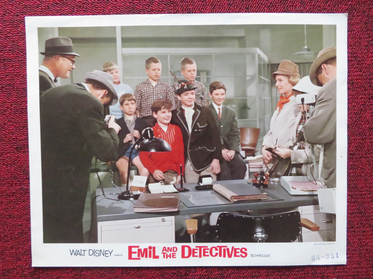 EMIL AND THE DETECTIVES US LOBBY CARD FULL SET DISNEY WALTER SLEZAK 1964