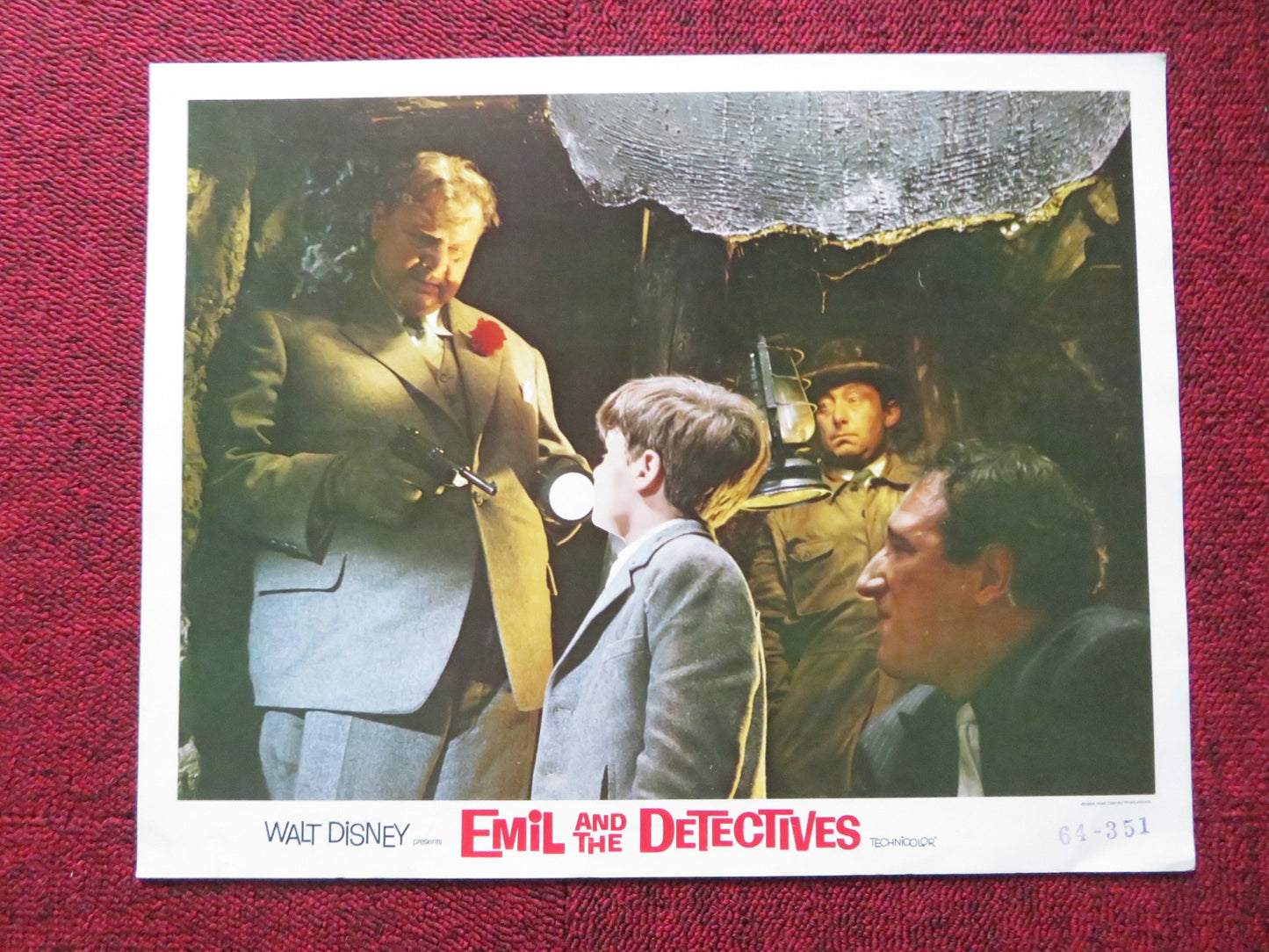 EMIL AND THE DETECTIVES US LOBBY CARD FULL SET DISNEY WALTER SLEZAK 1964