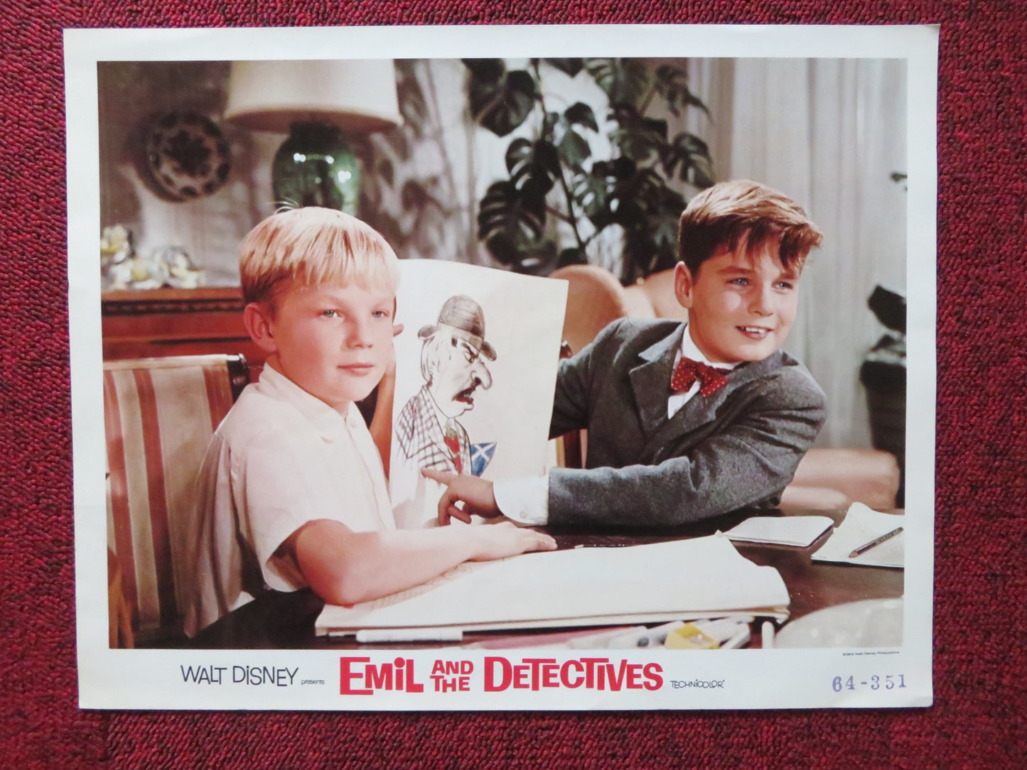 EMIL AND THE DETECTIVES US LOBBY CARD FULL SET DISNEY WALTER SLEZAK 1964