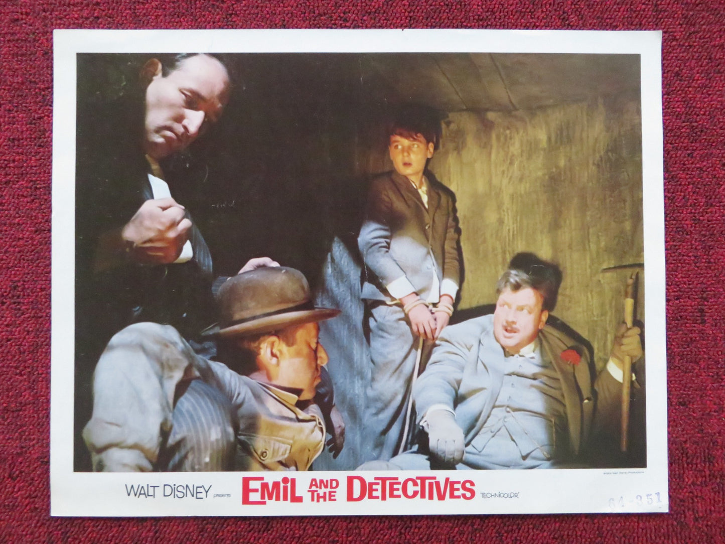 EMIL AND THE DETECTIVES US LOBBY CARD FULL SET DISNEY WALTER SLEZAK 1964