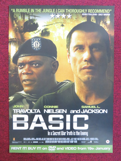 BASIC DVD & VHS VIDEO POSTER JOHN TRAVOLTA SAMUEL L. JACKSON 2004