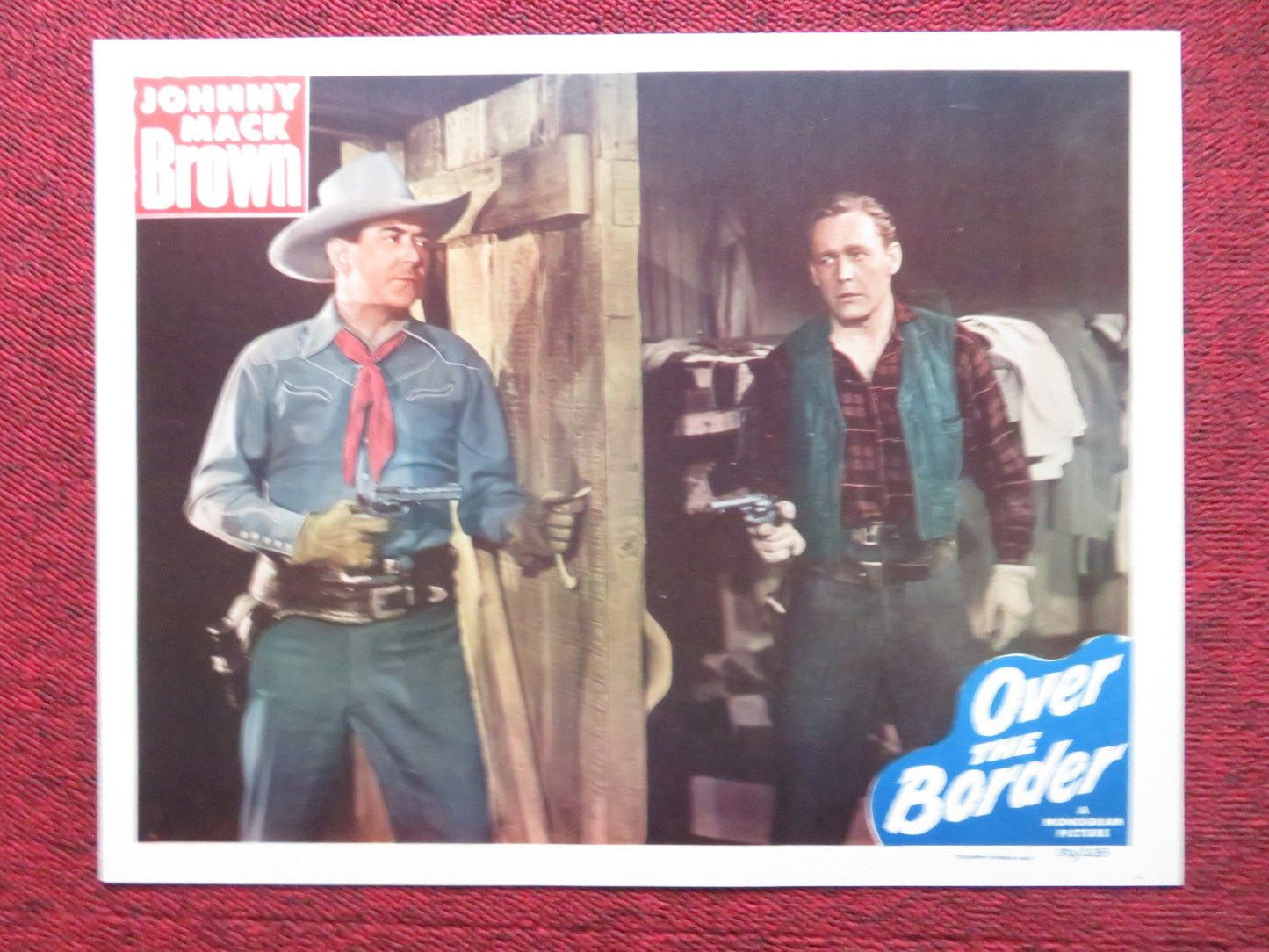 OVER THE BORDER US LOBBY CARD FULL SET JOHNNY MACK BROWN WENDY WALDRON 1950