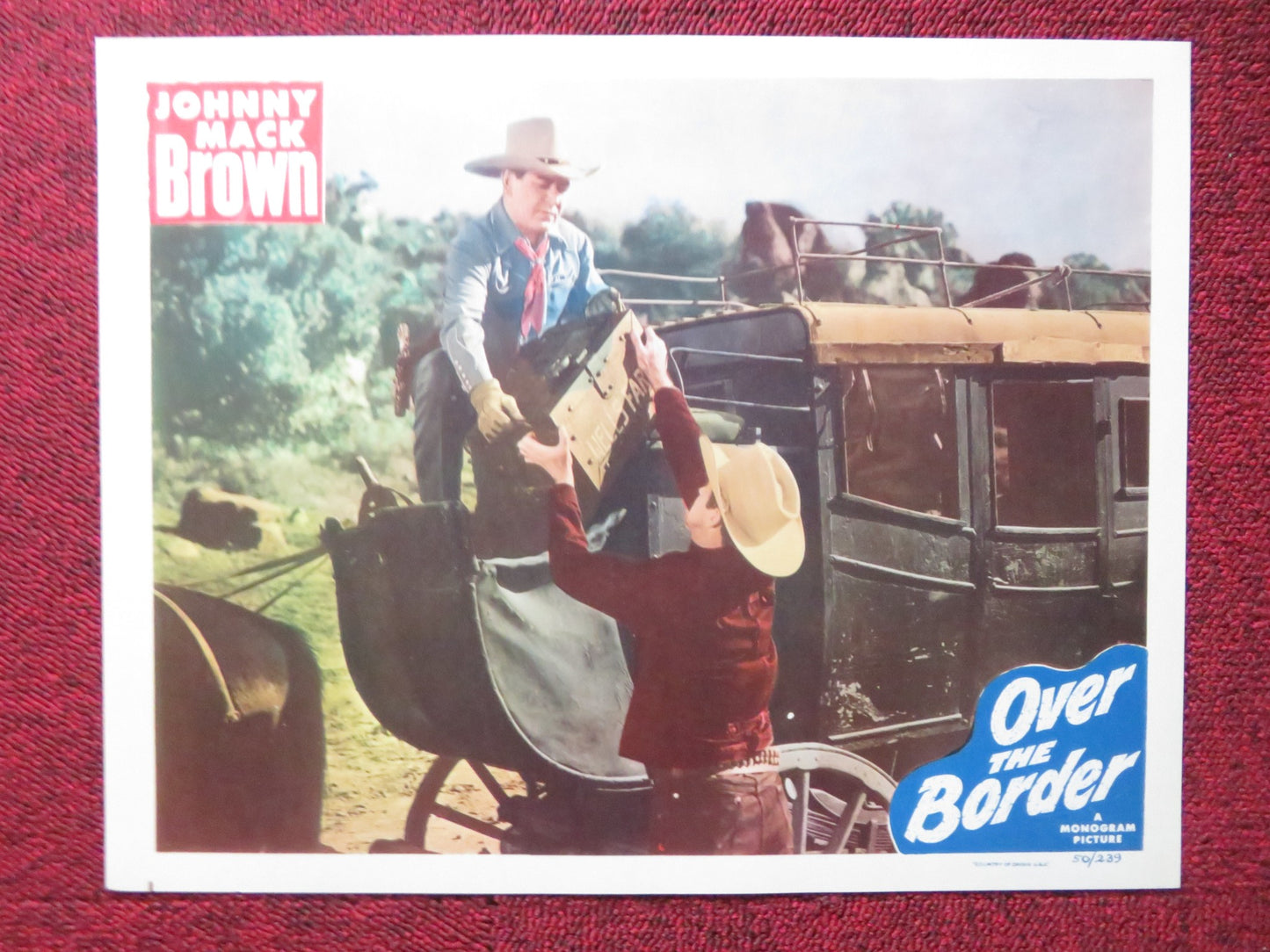 OVER THE BORDER US LOBBY CARD FULL SET JOHNNY MACK BROWN WENDY WALDRON 1950