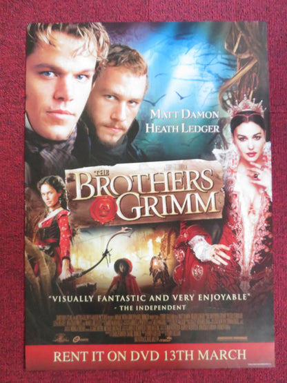 THE BROTHERS GRIMM DVD POSTER MATT DAMON HEATH LEDGER 2005