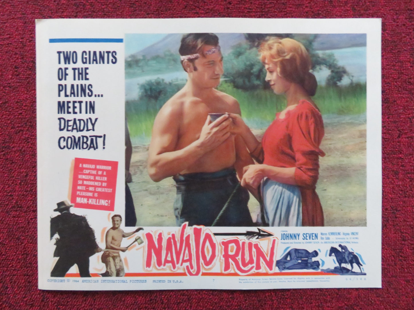 NAVAJO RUN US LOBBY CARD FULL SET JOHNNY SEVEN WARREN KEMMERLING 1964