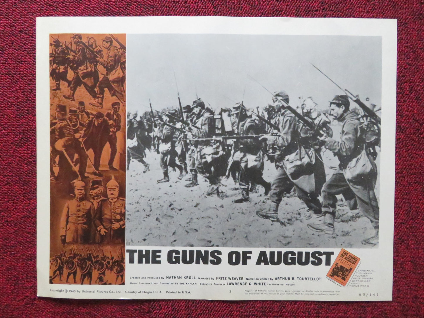 THE GUNS OF AUGUST US LOBBY CARD FULL SET FRITZ WEAVER WINSTON CHURCHILL 1965