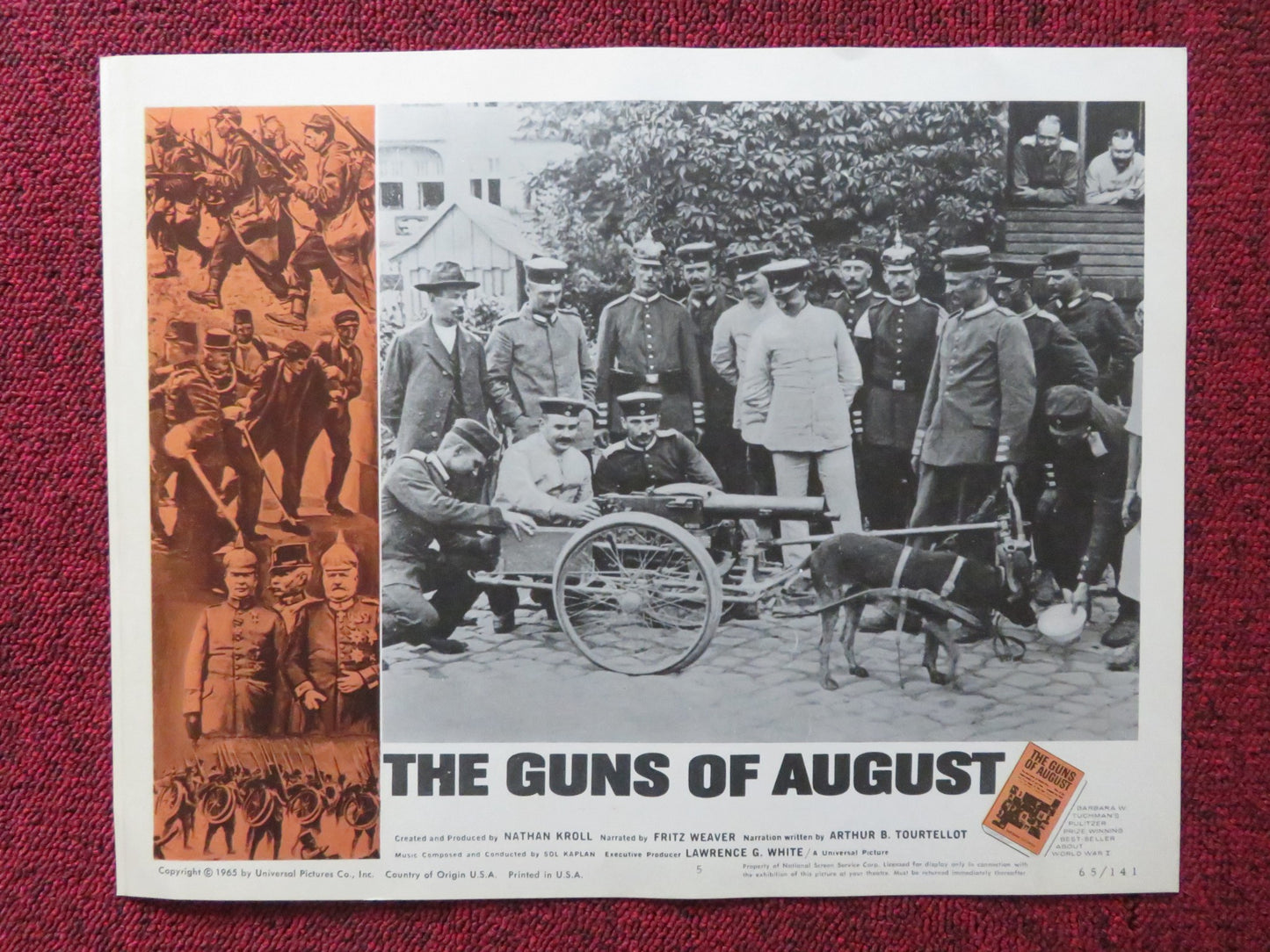 THE GUNS OF AUGUST US LOBBY CARD FULL SET FRITZ WEAVER WINSTON CHURCHILL 1965