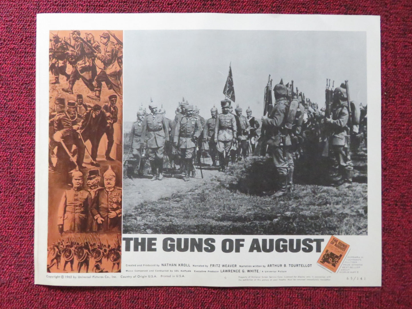 THE GUNS OF AUGUST US LOBBY CARD FULL SET FRITZ WEAVER WINSTON CHURCHILL 1965