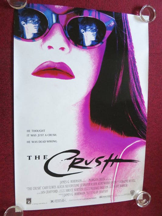 THE CRUSH US ONE SHEET ROLLED POSTER ALICIA SILVERSTONE CARY ELWES 1993