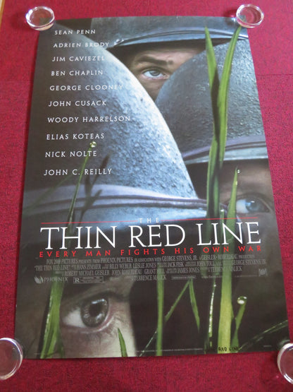 THIN RED LINE VERSION B US ONE SHEET ROLLED POSTER SEAN PENN ADRIEN BRODY 1998