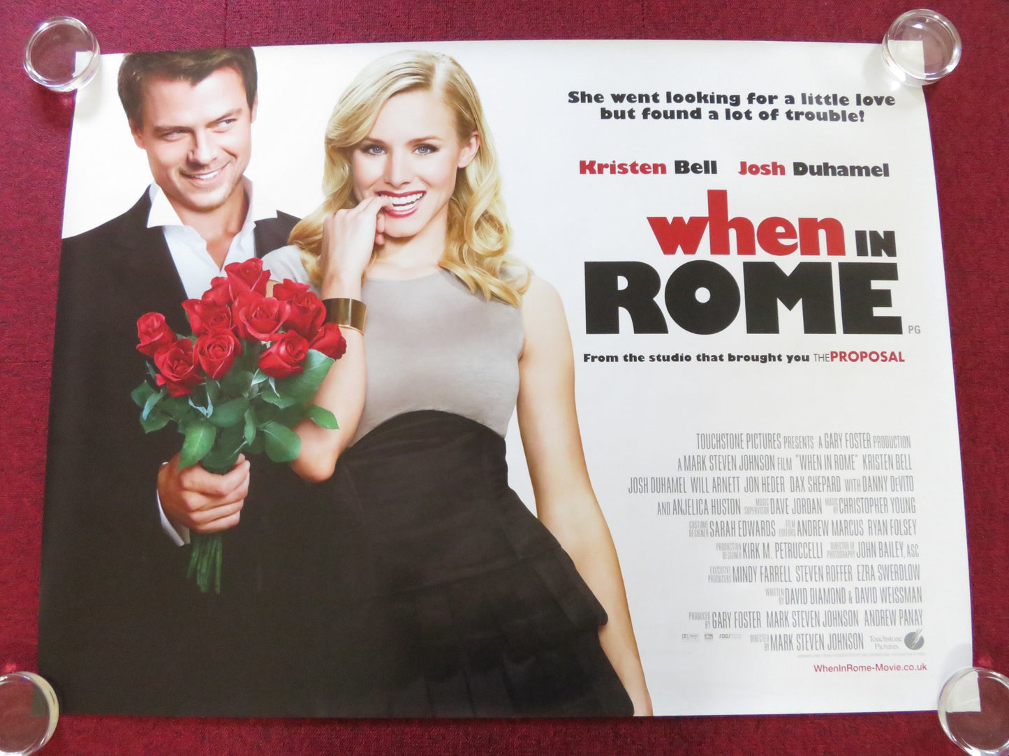 WHEN IN ROME UK QUAD ROLLED POSTER KRISTEN BELL JOSH DUHAMEL 2010