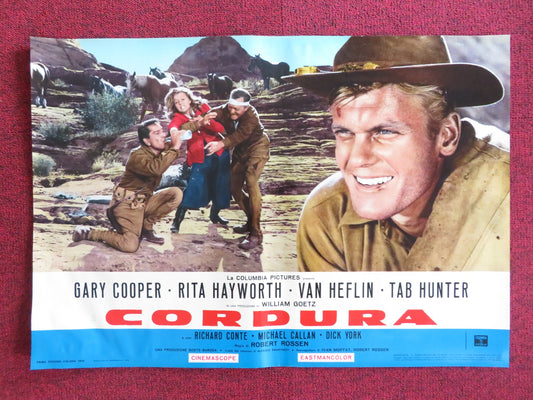 THEY CAME TO CORDURA - C ITALIAN FOTOBUSTA POSTER GARY COOPER RITA HAYWORTH R60s