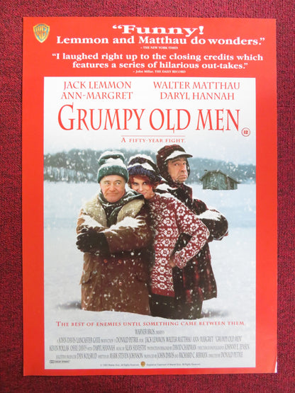 GRUMPY OLD MEN VHS VIDEO POSTER JACK LEMMON WALTER MATTHAU 1994