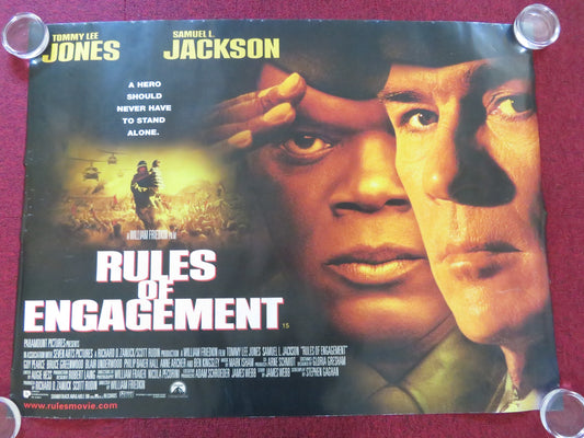 RULES OF ENGAGEMENT UK QUAD ROLLED POSTER TOMMY LEE JONES SAMUEL L. JACKSON 2000