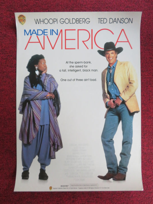 MADE IN AMERICA VHS VIDEO POSTER WHOOPI GOLDBERG TED DANSON 1993