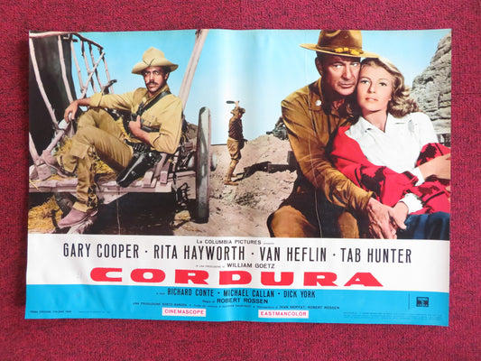 THEY CAME TO CORDURA - H ITALIAN FOTOBUSTA POSTER GARY COOPER RITA HAYWORTH R60s