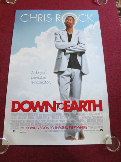 DOWN TO EARTH US ONE SHEET ROLLED POSTER CHRIS ROCK REGINA KING 2001