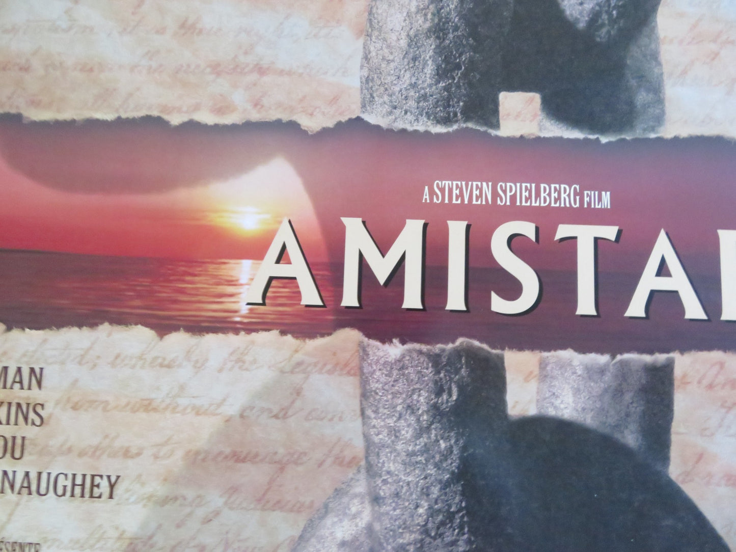 AMISTAD US ONE SHEET ROLLED POSTER MORGAN FREEMAN ANTHONY HOPKINS 1997