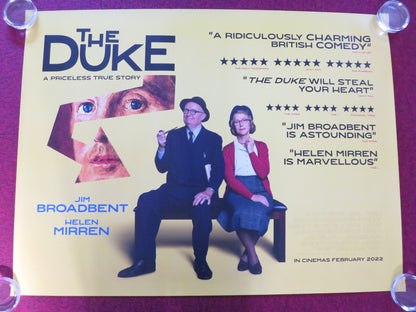 THE DUKE UK QUAD ROLLED POSTER JIM BROADBENT HELEN MIRREN 2020