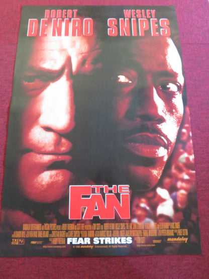 THE FAN US ONE SHEET ROLLED POSTER ROBERT DE NIRO WESLEY SNIPES 1996