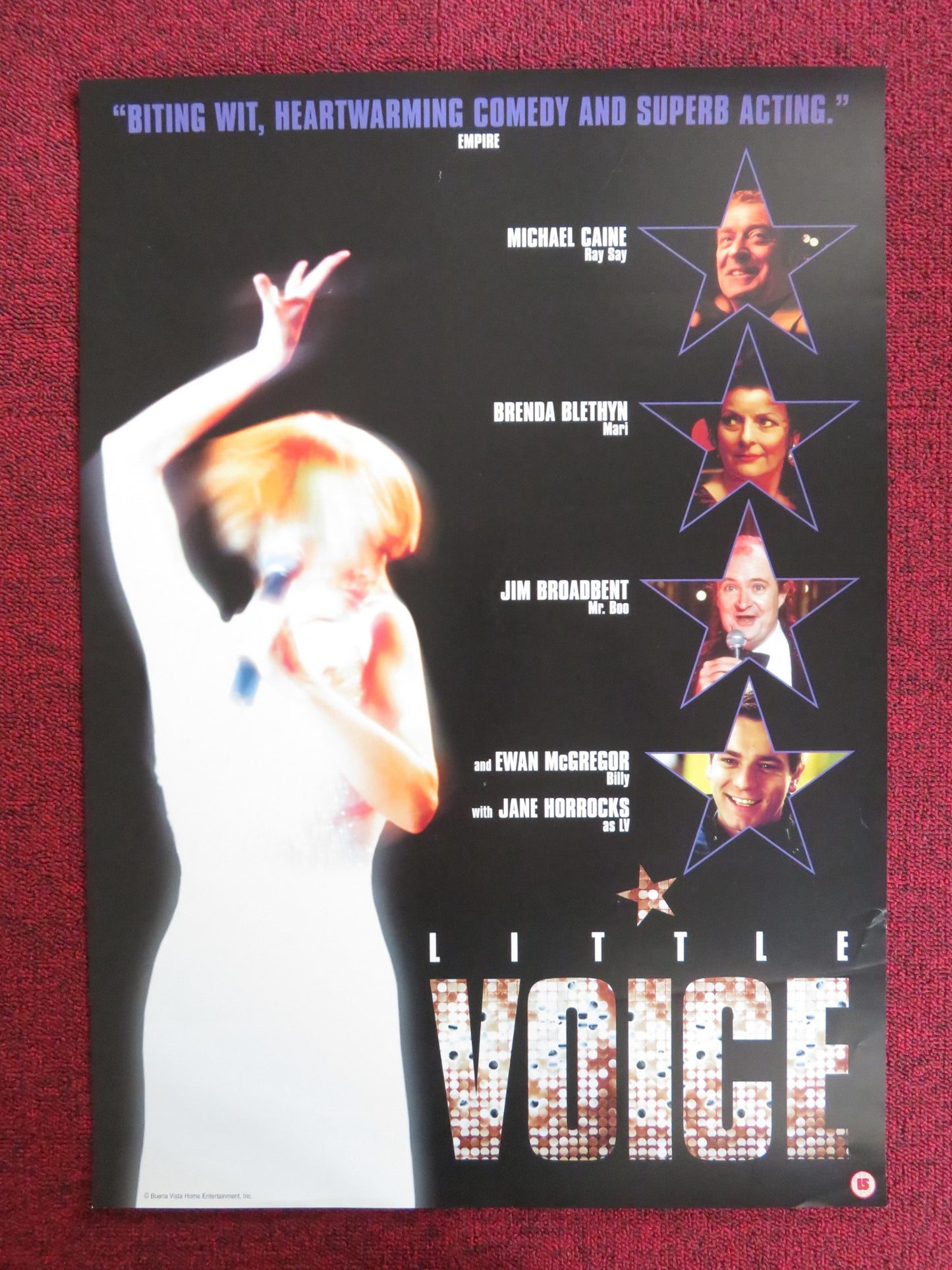 LITTLE VOICE VHS VIDEO POSTER JANE HORROCKS EWAN MCGREGOR 1998