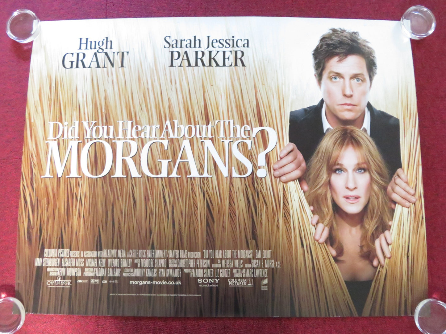 DID YOU HEAR ABOUT THE MORGANS? UK QUAD ROLLED POSTER HUGH GRANT S.J PARKER 2009