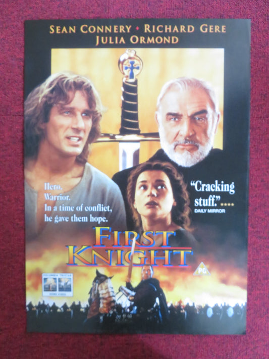 FIRST KNIGHT VHS VIDEO POSTER SEAN CONNERY RICHARD GERE 1995