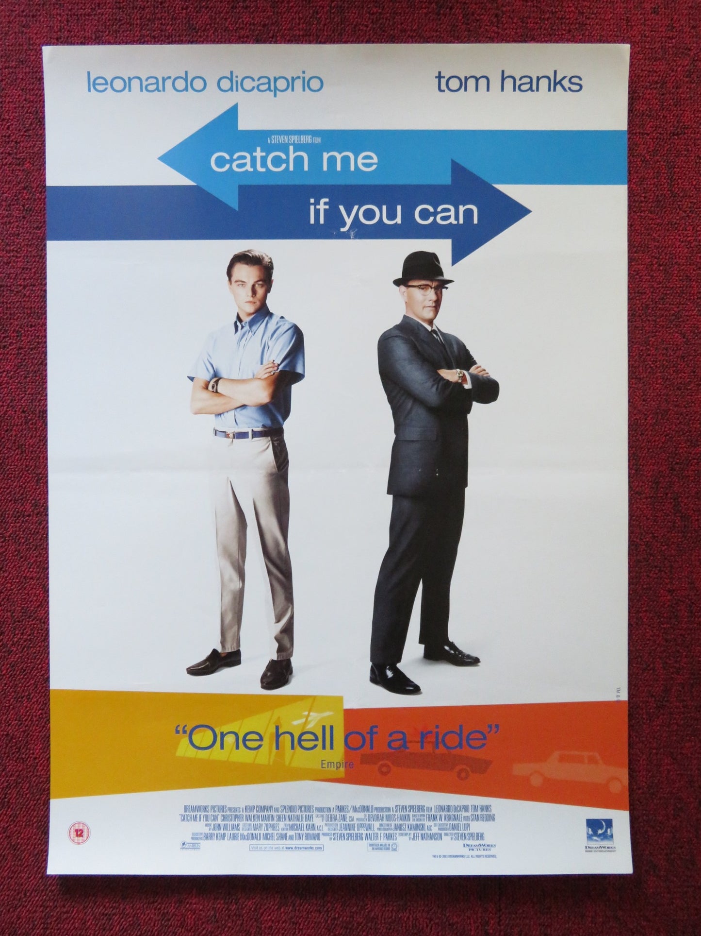 CATCH ME IF YOU CAN VHS VIDEO POSTER LEONARDO DICAPRIO TOM HANKS 2002