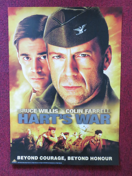 HART'S WAR VHS VIDEO POSTER BRUCE WILLIS COLIN FARRELL 2001