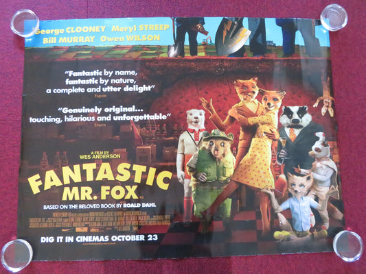 FANTASTIC MR. FOX UK QUAD ROLLED POSTER WES ANDERSON CLOONEY MERYL STREEP 2009