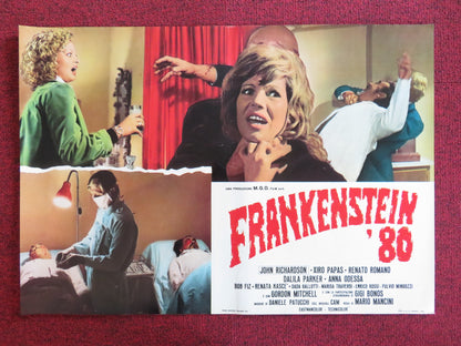 FRANKENSTEIN '80 - B ITALIAN FOTOBUSTA POSTER JOHN RICHARDSON XIRO PAPAS 1972