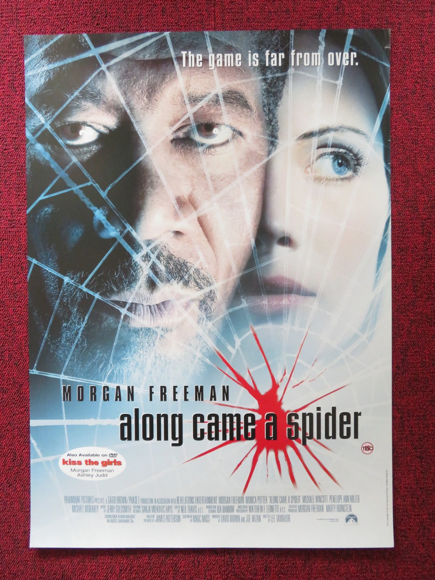 ALONG CAME A SPIDER DVD POSTER MORGAN FREEMAN MONICA POTTER 2001