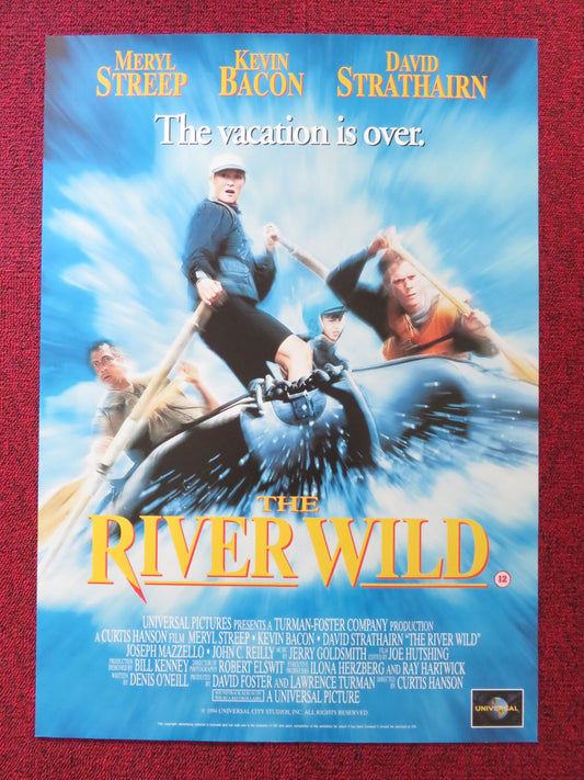 THE RIVER WILD VHS VIDEO POSTER MERYL STREEP KEVIN BACON 1994