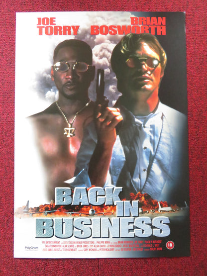 BACK IN BUSINESS VHS VIDEO POSTER JOE TORRY BRIAN BOSWORTH 1997