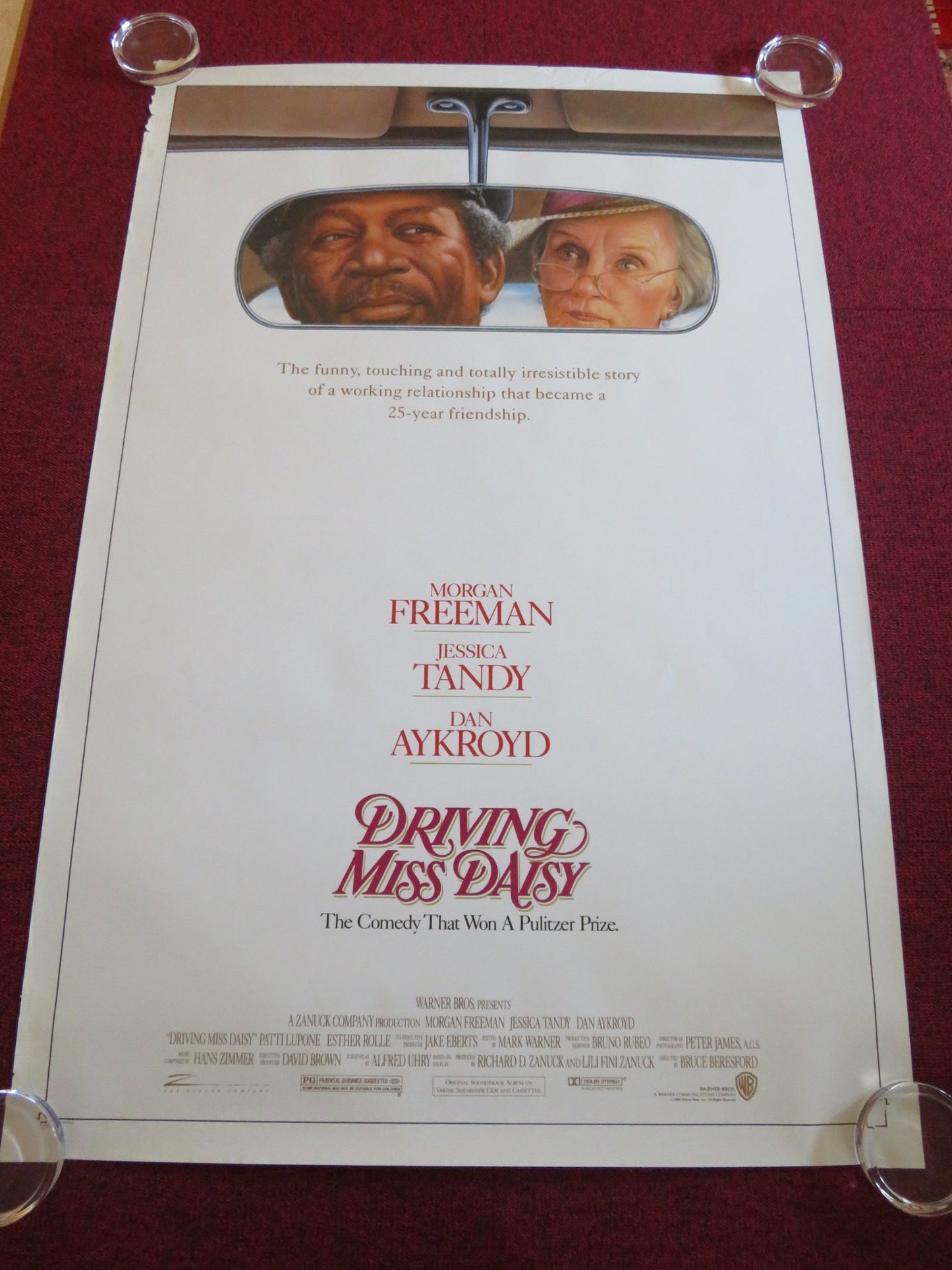 DRIVING MISS DAISY US ONE SHEET ROLLED POSTER MORGAN FREEMAN JESSICA TANDY 1989