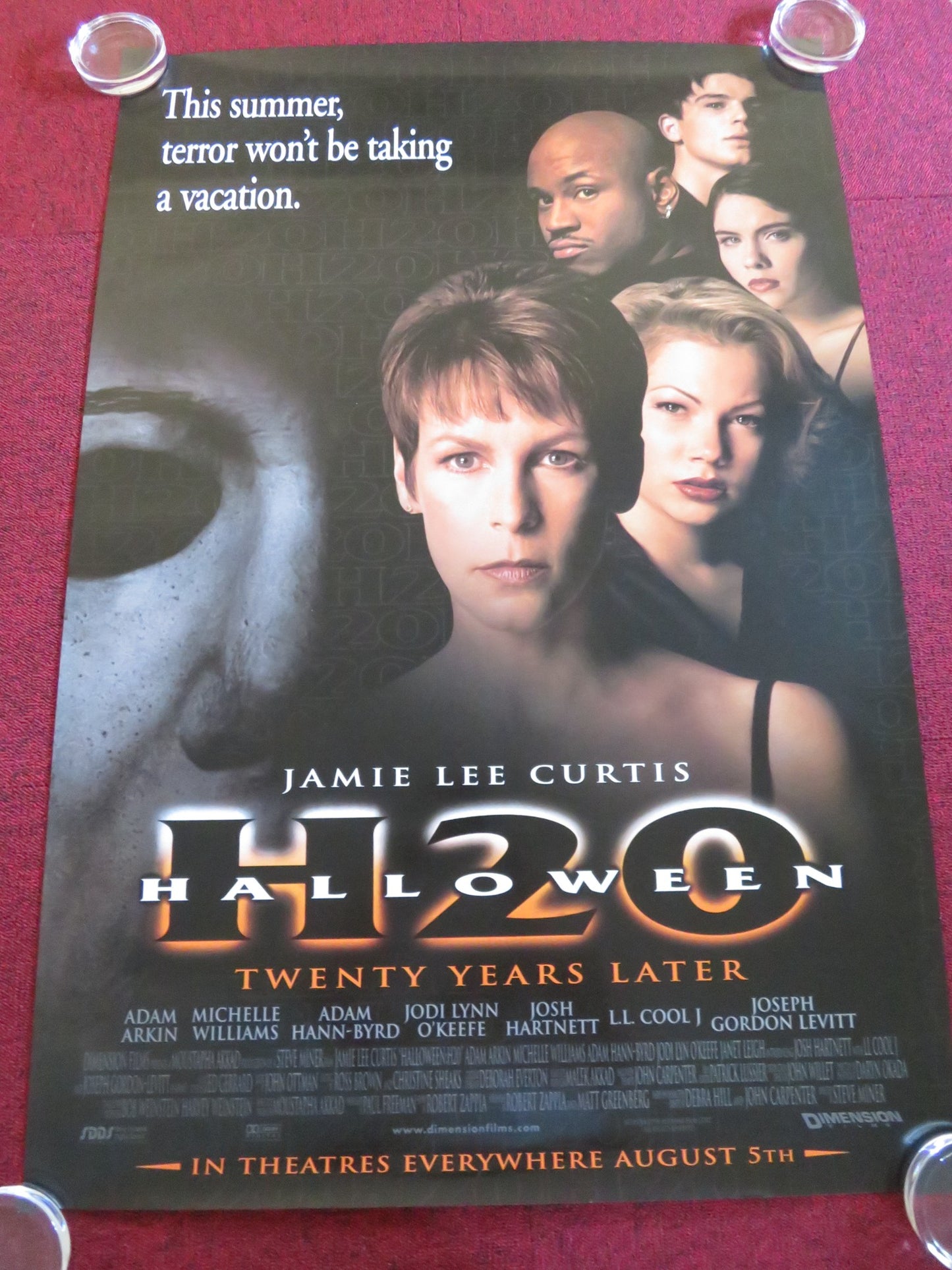 HALLOWEEN H20: 20 YEARS LATER US ONE SHEET ROLLED POSTER JAMIE LEE CURTIS 1998